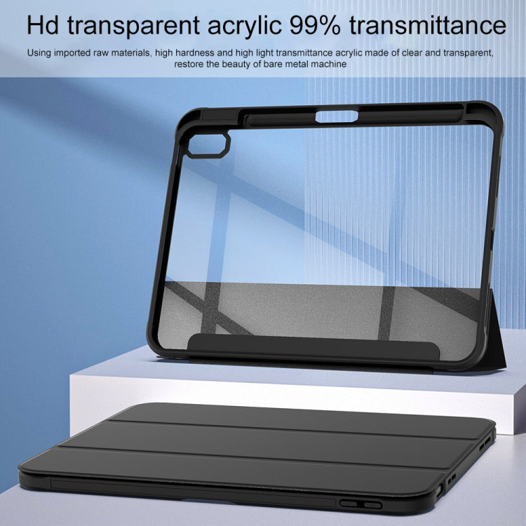 For iPad 2025 / 2022 3-Fold Holder Armor Smart Leather Tablet Case(Black) by bashfashion