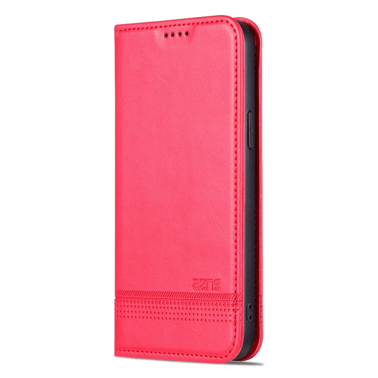 For iPhone 15 Plus AZNS Magnetic Calf Texture Leather Phone Case(Red) by AZNS