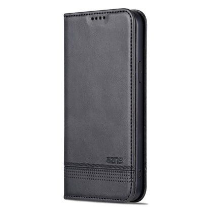 For iPhone 15 AZNS Magnetic Calf Texture Leather Phone Case(Black) by AZNS