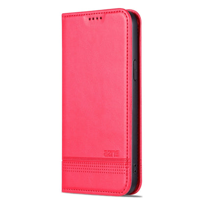 For iPhone 15 AZNS Magnetic Calf Texture Leather Phone Case(Red) by AZNS