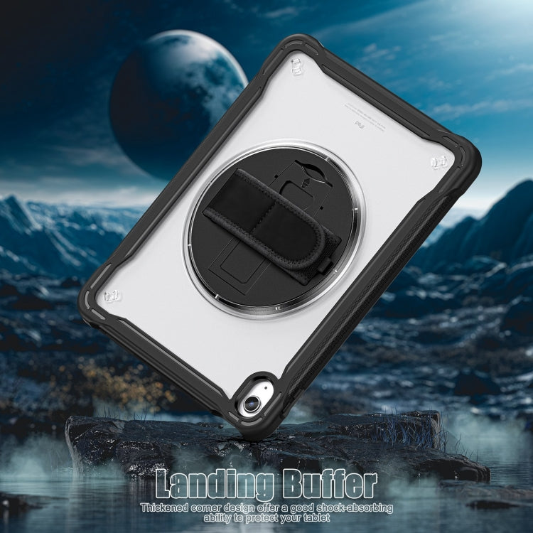For iPad 2025 / 2022 Heavy Duty Hybrid Tablet Case with Hand Grip & Strap(Black) by bashfashion