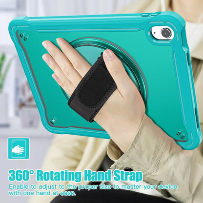 For iPad 2025 / 2022 Heavy Duty Hybrid Tablet Case with Hand Grip & Strap(Light Blue) by bashfashion