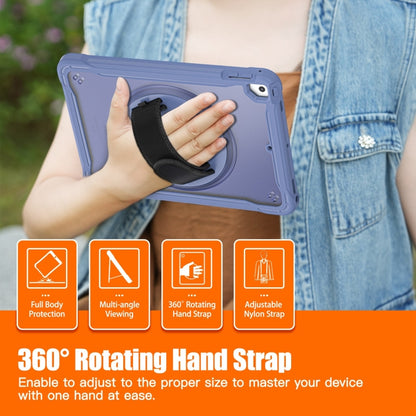 For iPad Air / Air 2 / 9.7 2018 / 2017 Heavy Duty Hybrid Tablet Case with Hand Grip & Strap(Lavender Grey) by bashfashion