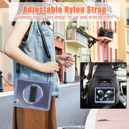 For iPad Air 2022 10.9 / Pro 11 2022 Heavy Duty Hybrid Tablet Case with Hand Grip & Strap(Lavender Grey) by bashfashion
