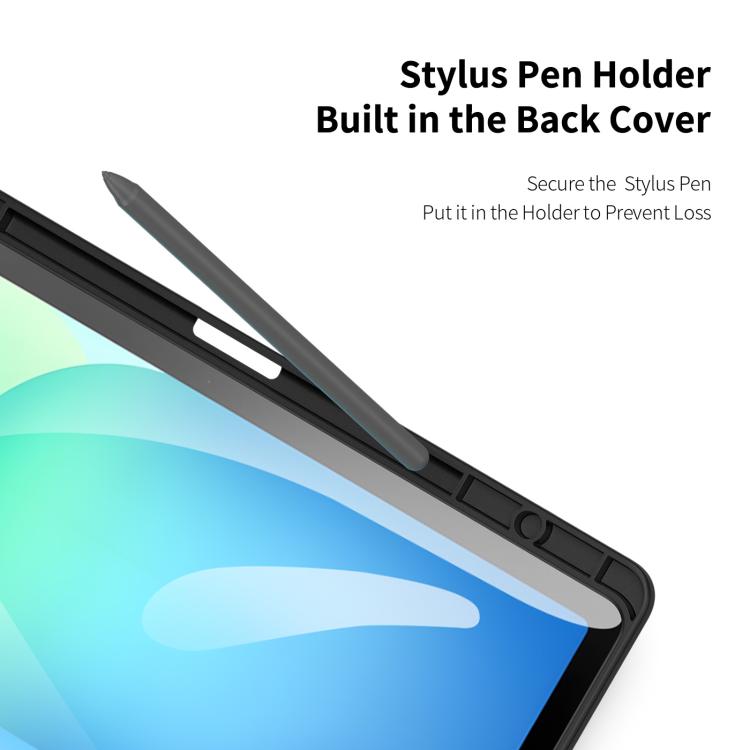 For Samsung Galaxy Tab S10 FE+ DUX DUCIS TOBY Series Antiskid Leather Tablet Case with Sleep / Wake-up Function(Black) by DUX DUCIS