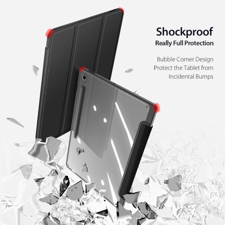For Samsung Galaxy Tab S10 FE+ DUX DUCIS TOBY Series Antiskid Leather Tablet Case with Sleep / Wake-up Function(Black) by DUX DUCIS