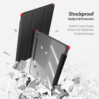 For Samsung Galaxy Tab S10 FE+ DUX DUCIS TOBY Series Antiskid Leather Tablet Case with Sleep / Wake-up Function(Black) by DUX DUCIS
