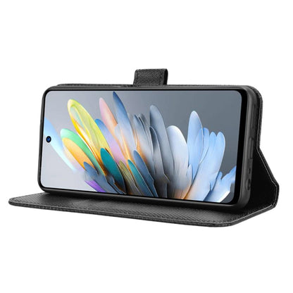 For ZTE Blade A75 4G Diamond Texture Leather Phone Case(Black) by bashfashion