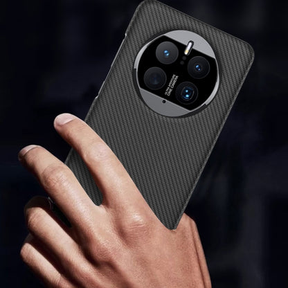 For Huawei Mate 50 GKK Electroplating Leather Surface Phone Case(Black) by GKK