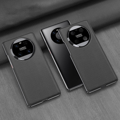 For Huawei Mate 40 GKK Electroplating Leather Surface Phone Case(Carbon Fiber) by GKK