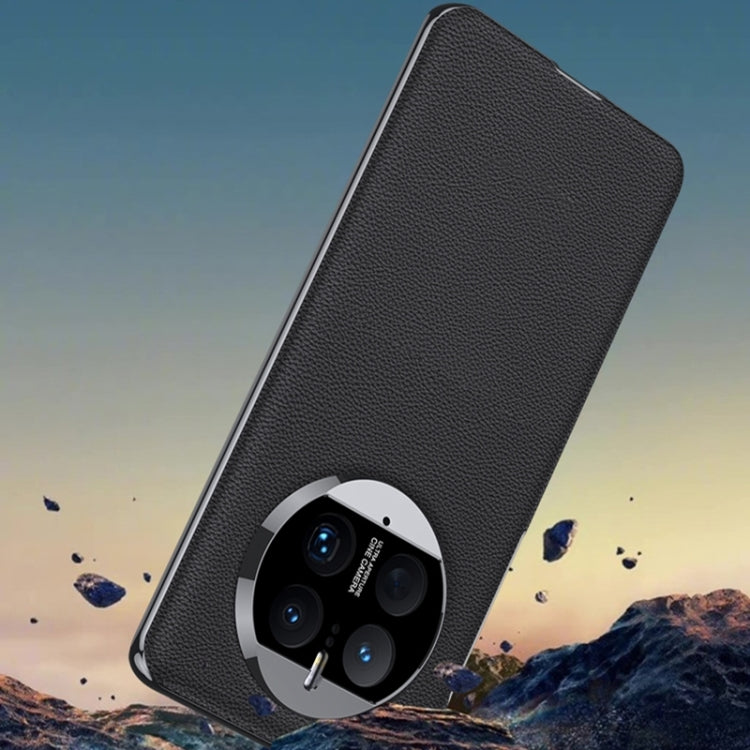 For Huawei Mate 40 GKK Electroplating Leather Surface Phone Case(Carbon Fiber) by GKK