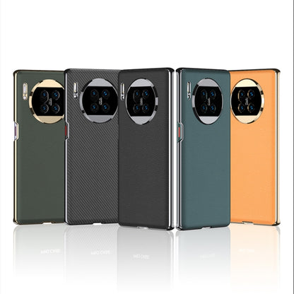 For Huawei Mate 30 5G GKK Electroplating Leather Surface Phone Case(Green) by GKK