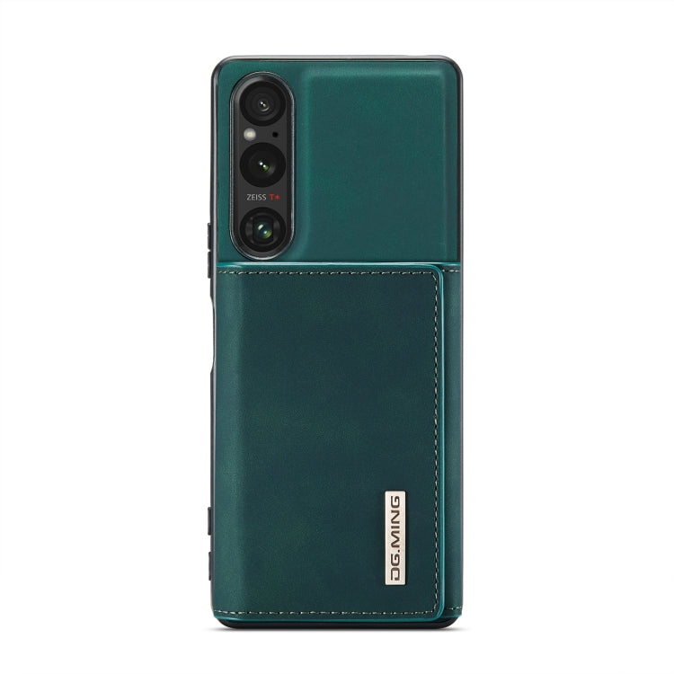 For Sony Xperia 1 V DG.MING M1 Series 3-Fold Multi Card Wallet + Magnetic Phone Case(Green) by DG.MING