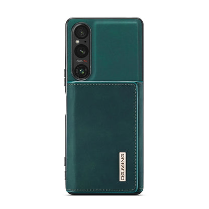 For Sony Xperia 1 V DG.MING M1 Series 3-Fold Multi Card Wallet + Magnetic Phone Case(Green) by DG.MING