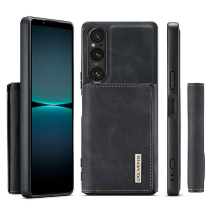 For Sony Xperia 1 VI DG.MING M1 Series 3-Fold Multi Card Wallet + Magnetic Phone Case(Black) by DG.MING