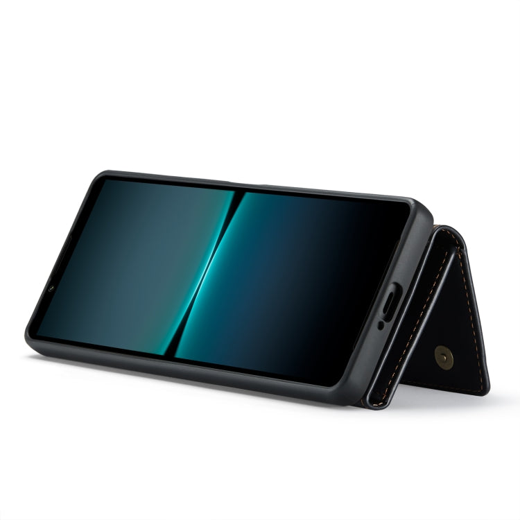 For Sony Xperia 1 VI DG.MING M1 Series 3-Fold Multi Card Wallet + Magnetic Phone Case(Black) by DG.MING