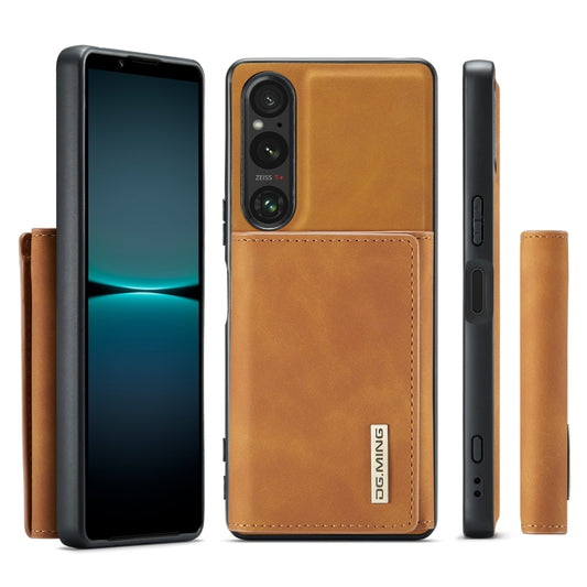 For Sony Xperia 1 VI DG.MING M1 Series 3-Fold Multi Card Wallet + Magnetic Phone Case(Brown) by DG.MING