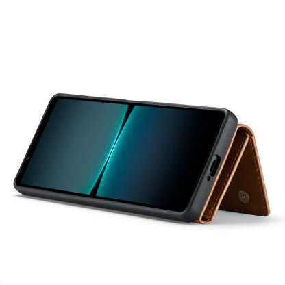For Sony Xperia 1 VI DG.MING M1 Series 3-Fold Multi Card Wallet + Magnetic Phone Case(Brown) by DG.MING