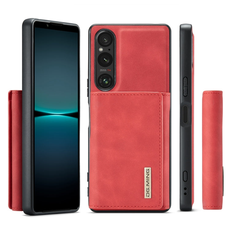 For Sony Xperia 1 VI DG.MING M1 Series 3-Fold Multi Card Wallet + Magnetic Phone Case(Red) by DG.MING