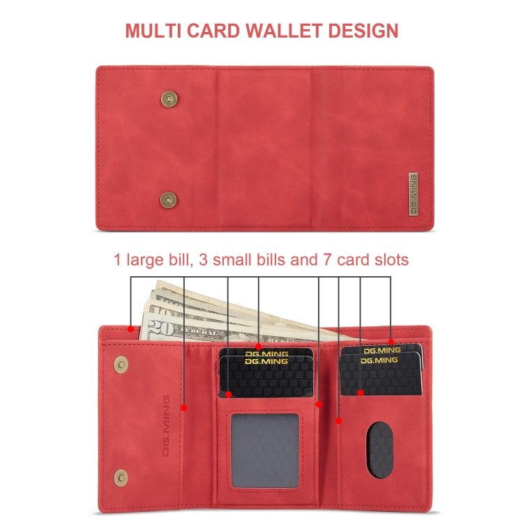 For Sony Xperia 1 VI DG.MING M1 Series 3-Fold Multi Card Wallet + Magnetic Phone Case(Red) by DG.MING
