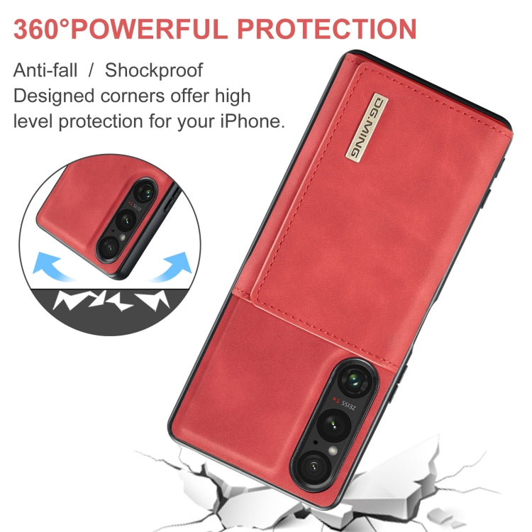 For Sony Xperia 1 VI DG.MING M1 Series 3-Fold Multi Card Wallet + Magnetic Phone Case(Red) by DG.MING