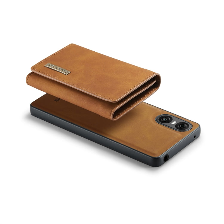 For Sony Xperia 10 VI DG.MING M1 Series 3-Fold Multi Card Wallet + Magnetic Phone Case(Brown) by DG.MING