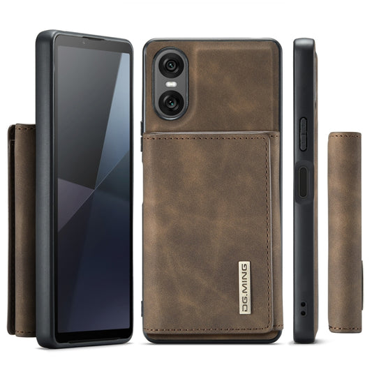 For Sony Xperia 10 VI DG.MING M1 Series 3-Fold Multi Card Wallet + Magnetic Phone Case(Coffee) by DG.MING