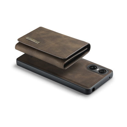 For Sony Xperia 10 VI DG.MING M1 Series 3-Fold Multi Card Wallet + Magnetic Phone Case(Coffee) by DG.MING