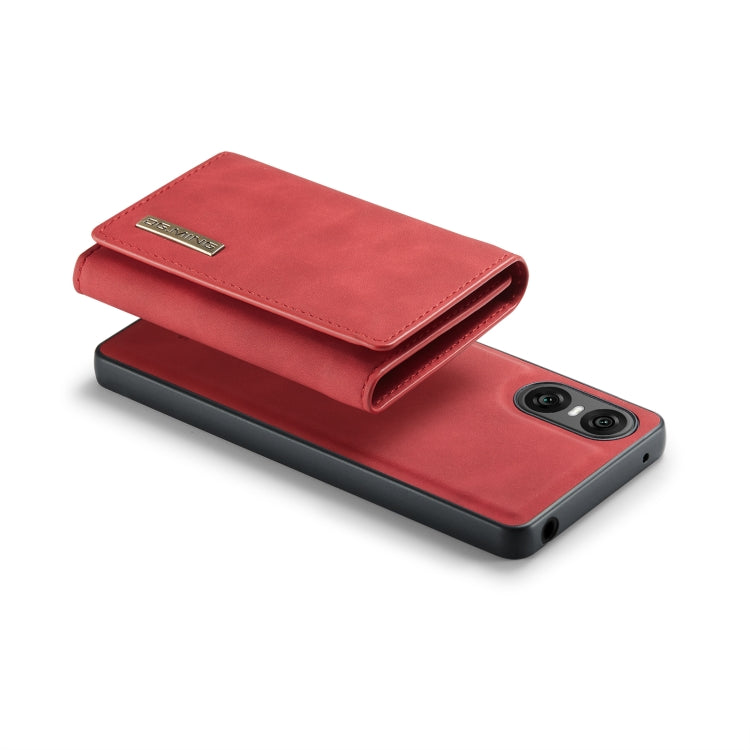For Sony Xperia 10 VI DG.MING M1 Series 3-Fold Multi Card Wallet + Magnetic Phone Case(Red) by DG.MING