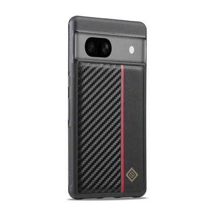 For Google Pixel 7 LC.IMEEKE 3 in 1 Carbon Fiber Texture Shockproof Phone Case(Black) by LC.IMEEKE