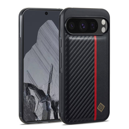 For Google Pixel 9 Pro XL LC.IMEEKE 3 in 1 Carbon Fiber Texture Shockproof Phone Case(Black) by LC.IMEEKE