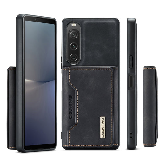 For Sony Xperia 10 V DG.MING M2 Series 3-Fold Multi Card Bag + Magnetic Phone Case(Black) by DG.MING