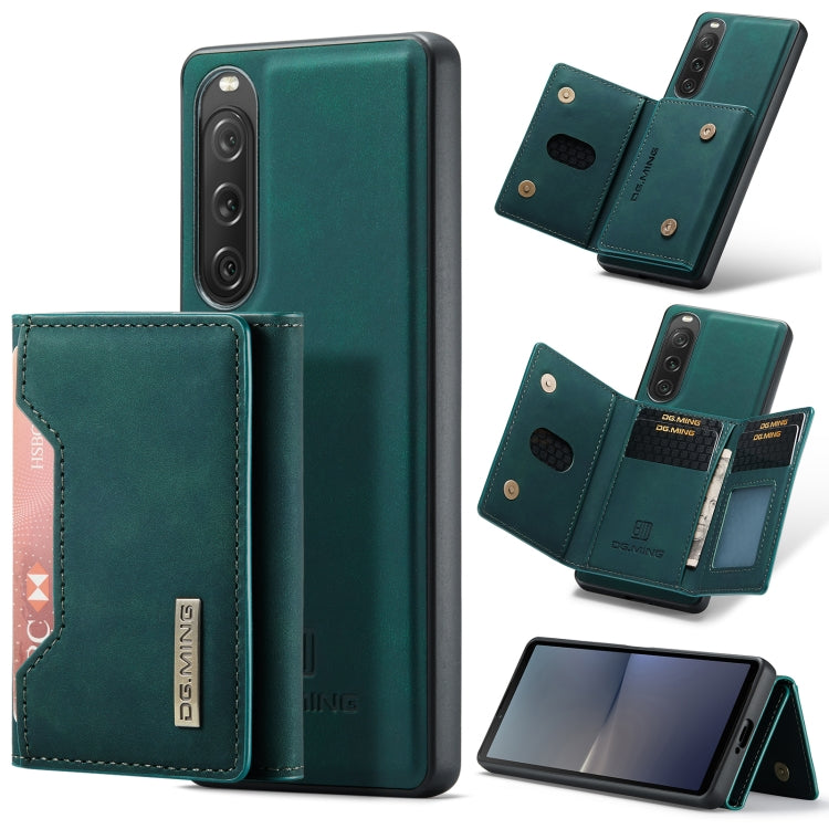 For Sony Xperia 10 V DG.MING M2 Series 3-Fold Multi Card Bag + Magnetic Phone Case(Green) by DG.MING