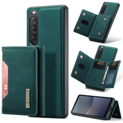 For Sony Xperia 10 V DG.MING M2 Series 3-Fold Multi Card Bag + Magnetic Phone Case(Green) by DG.MING