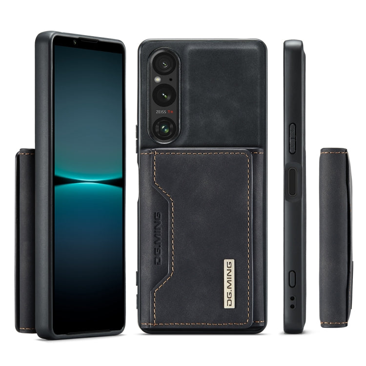 For Sony Xperia 1 VI DG.MING M2 Series 3-Fold Multi Card Bag + Magnetic Phone Case(Black) by DG.MING