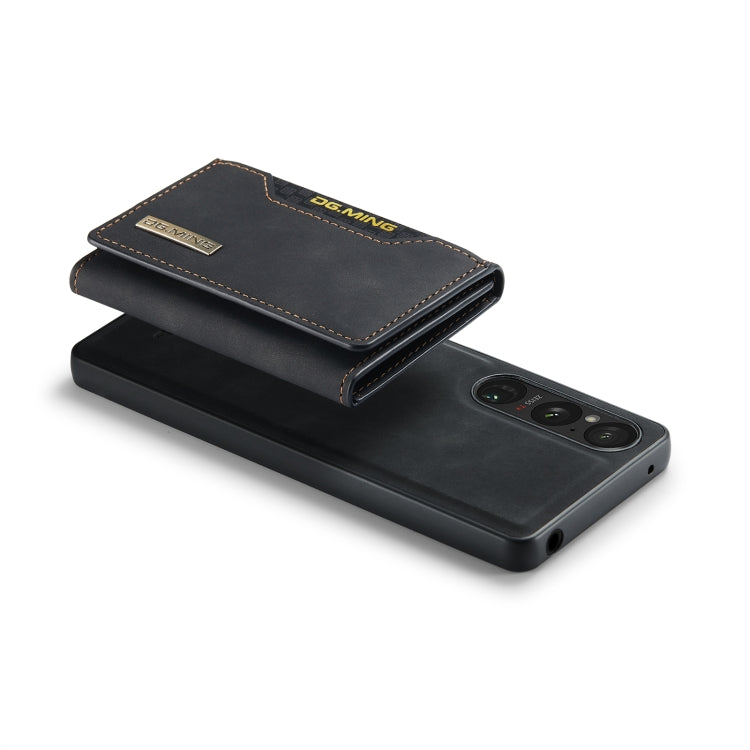 For Sony Xperia 1 VI DG.MING M2 Series 3-Fold Multi Card Bag + Magnetic Phone Case(Black) by DG.MING