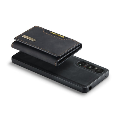 For Sony Xperia 1 VI DG.MING M2 Series 3-Fold Multi Card Bag + Magnetic Phone Case(Black) by DG.MING