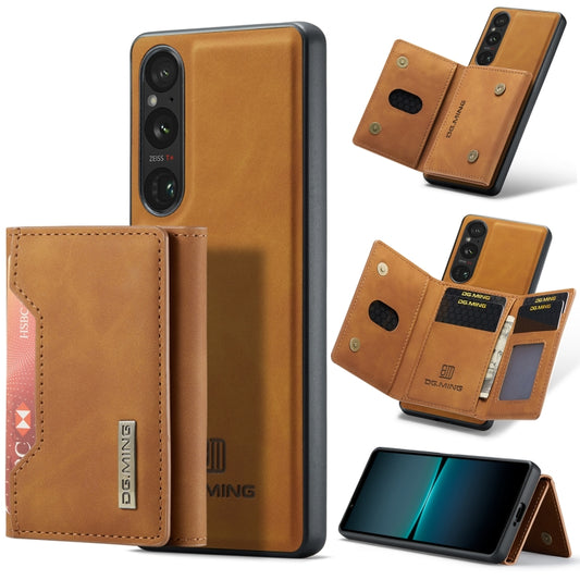 For Sony Xperia 1 VI DG.MING M2 Series 3-Fold Multi Card Bag + Magnetic Phone Case(Brown) by DG.MING