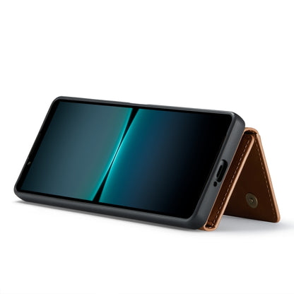 For Sony Xperia 1 VI DG.MING M2 Series 3-Fold Multi Card Bag + Magnetic Phone Case(Brown) by DG.MING