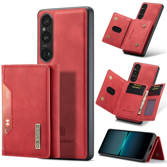 For Sony Xperia 1 VI DG.MING M2 Series 3-Fold Multi Card Bag + Magnetic Phone Case(Red) by DG.MING
