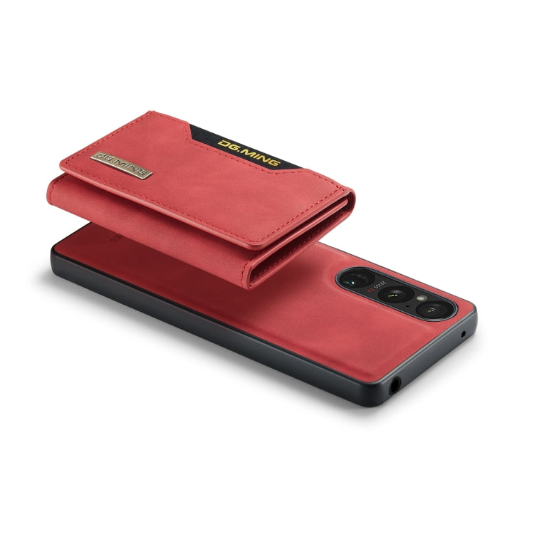 For Sony Xperia 1 VI DG.MING M2 Series 3-Fold Multi Card Bag + Magnetic Phone Case(Red) by DG.MING