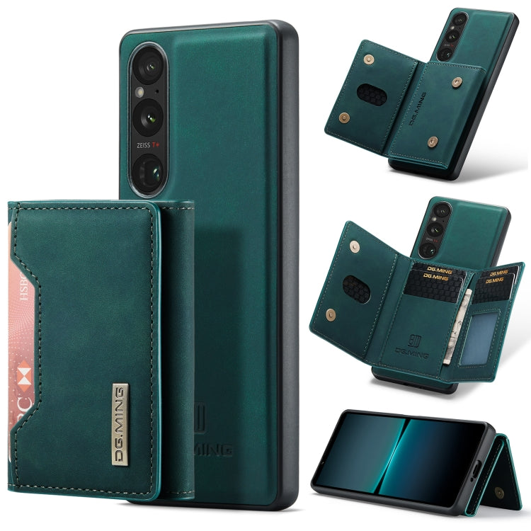 For Sony Xperia 1 VI DG.MING M2 Series 3-Fold Multi Card Bag + Magnetic Phone Case(Green) by DG.MING
