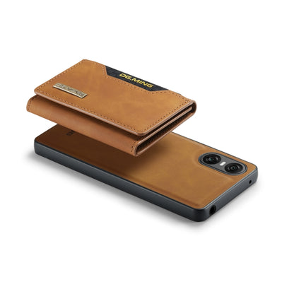 For Sony Xperia 10 VI DG.MING M2 Series 3-Fold Multi Card Bag + Magnetic Phone Case(Brown) by DG.MING