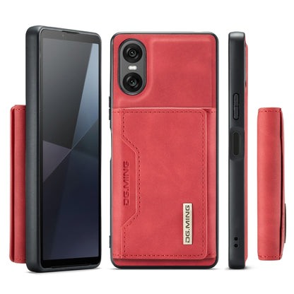 For Sony Xperia 10 VI DG.MING M2 Series 3-Fold Multi Card Bag + Magnetic Phone Case(Red) by DG.MING