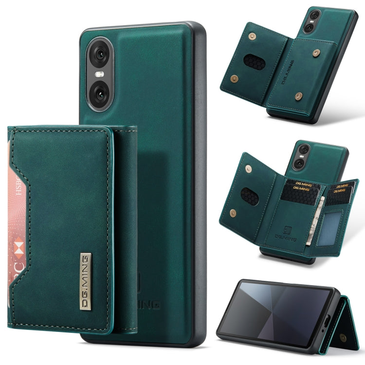 For Sony Xperia 10 VI DG.MING M2 Series 3-Fold Multi Card Bag + Magnetic Phone Case(Green) by DG.MING