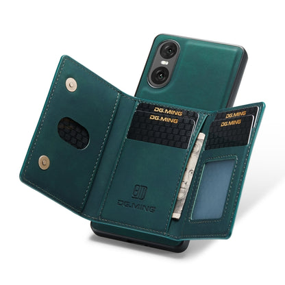 For Sony Xperia 10 VI DG.MING M2 Series 3-Fold Multi Card Bag + Magnetic Phone Case(Green) by DG.MING