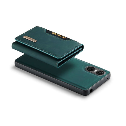For Sony Xperia 10 VI DG.MING M2 Series 3-Fold Multi Card Bag + Magnetic Phone Case(Green) by DG.MING