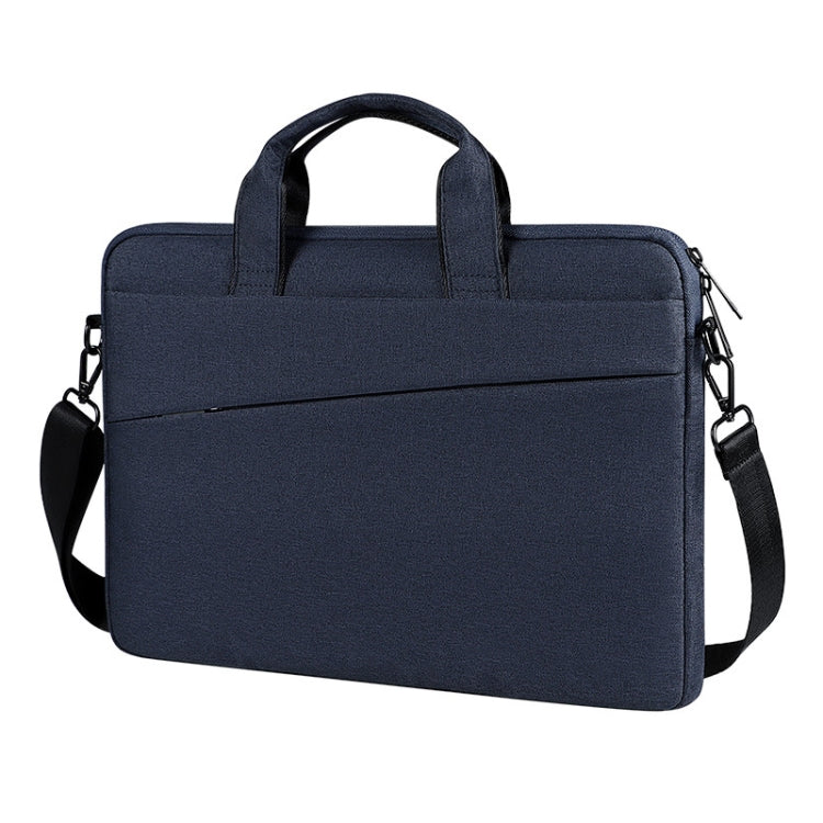 For 14.1 inch ST01S Waterproof Oxford Laptop Diagonal Shoulder Handbag(Navy Blue) by bashfashion