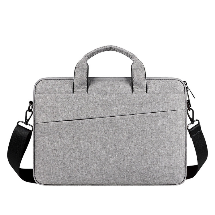 For 15.6 inch ST01S Waterproof Oxford Laptop Diagonal Shoulder Handbag(Light Grey) by bashfashion