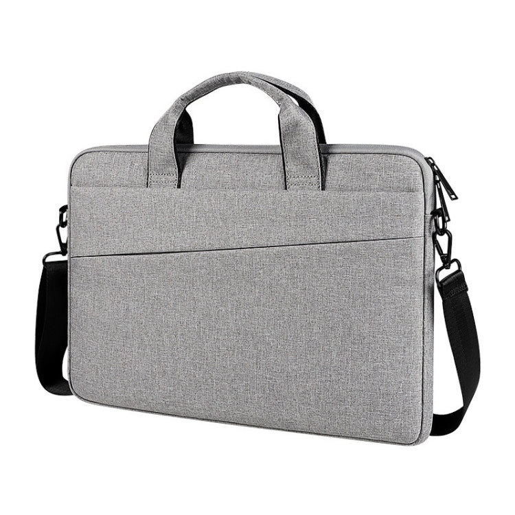For 15.6 inch ST01S Waterproof Oxford Laptop Diagonal Shoulder Handbag(Light Grey) by bashfashion